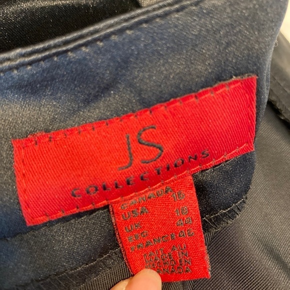 JS Collections Black Velvet Skirt Size 16 - Picture 3 of 3